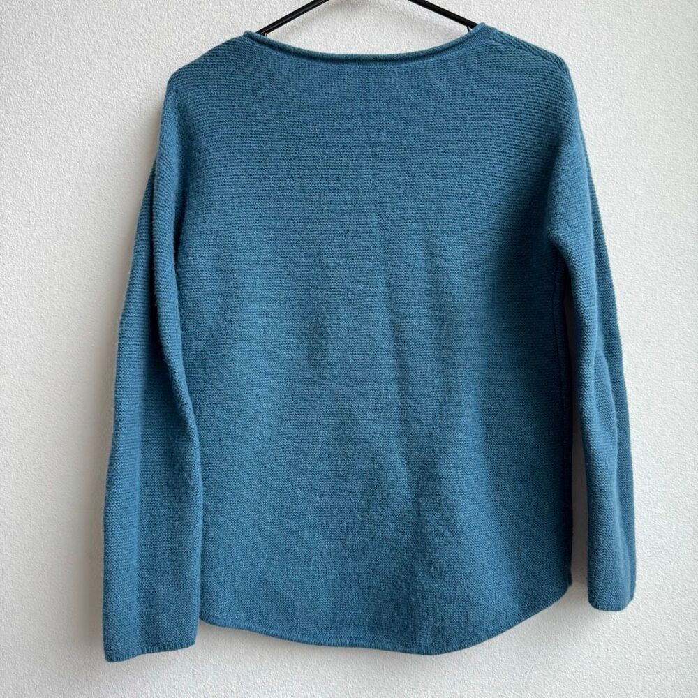 Seasalt Cornwall Fruity Jumper II Teal Blue Merino Wool Knit Sweater US 4 UK 8 - Picture 8 of 9